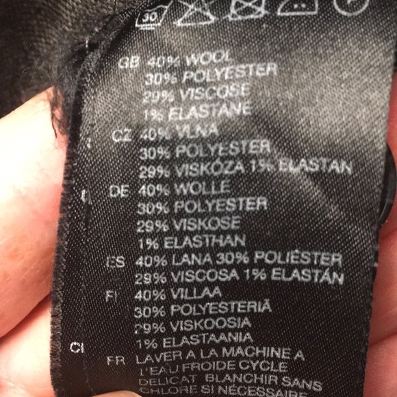 H&M wool blend, grey slacks. Size 4 - Picture 4 of 6